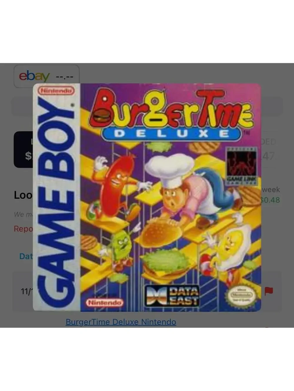 Burger Time Deluxe for Gameboy